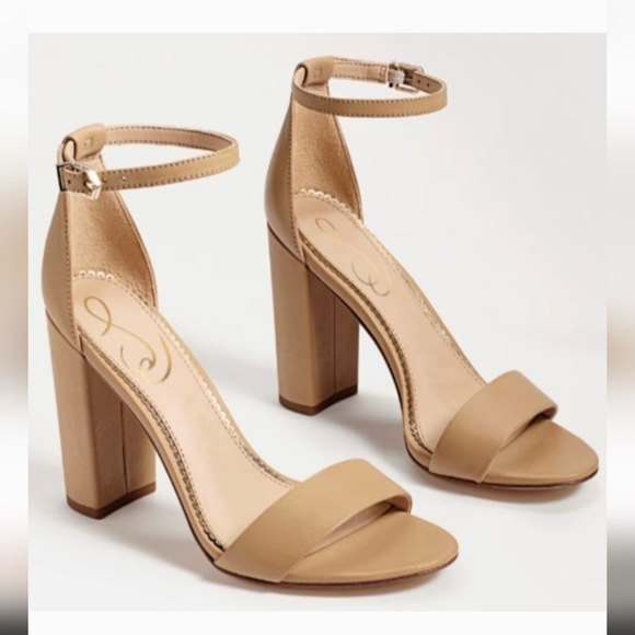 Sam Edelman Shoes Sam Edelman Nude Chunky Block Heel Poshmark
